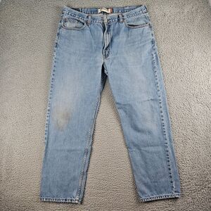 Levis 550 Jeans Mens 40x32 Blue Denim Relaxed Fit Straight Leg Light‎ Wash